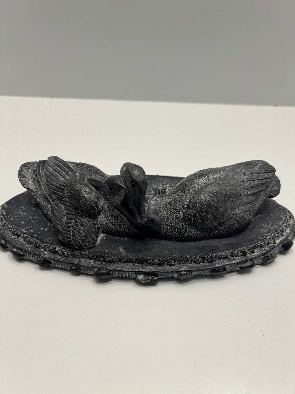 Wolf Original Inuit Soapstone Carving - The Swans Canada  WE